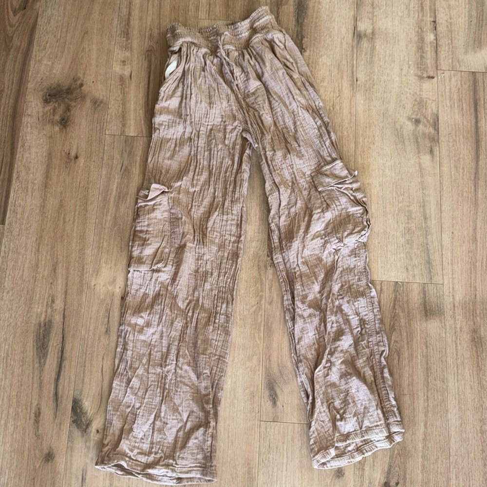 Wide leg Gauzy Cargo